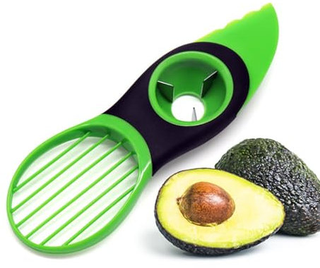 1 Articulo Pelador de Aguacate, Cortador de Aguacate, Herramienta para Aguacate, Rebanador de Aguacate, Separador de Pulpa de Aguacate, para Fruta, Kiwi, Mango, Herramienta de Cocina