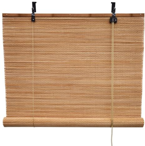 BambusChef® Bambusrollo Luca 80 x 220 cm Braun - Sichtschutz Rollo für Fenster und Türen, Raffrollo Bambus inkl Montagematerial, Nachhaltiges Holzrollo aus Bambus
