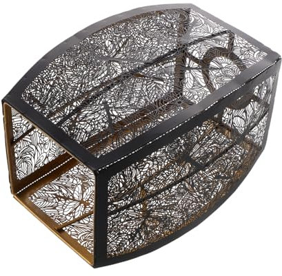 GAROZATION Metal Lampshade Carved Hollow Design Vintage Table Lamp Shade Iron Lampshade Unique Pattern for Floor Lamps