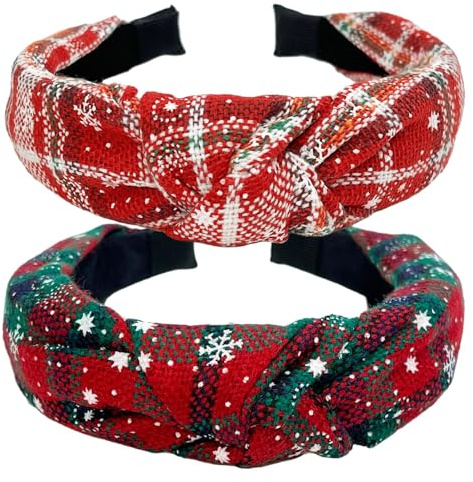 ZOSIGN 2 Pièces Bandeaux de Noël, Serre-tête Étoile Flocon de Neige, Noué Cheveux Bande, Accessoires de Cosplay pour Fête de Noël Enfants et Adultes