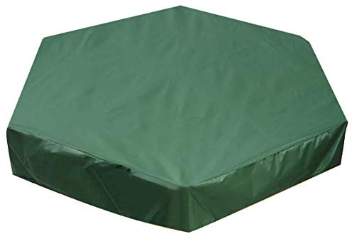 Petyoung Sechseckige Sandkastenabdeckung mit Kordelzug, wasserdicht, staubdicht, schützende Sandkastenabdeckung, Sandkastenabdeckung, Poolabdeckung für Garten, Outdoor