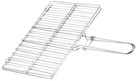 Cesta de parrilla de pescado resistente para barbacoa, estilo clip, malla para asar pescado, filetes y verduras, suministros de barbacoa de gran tamaño