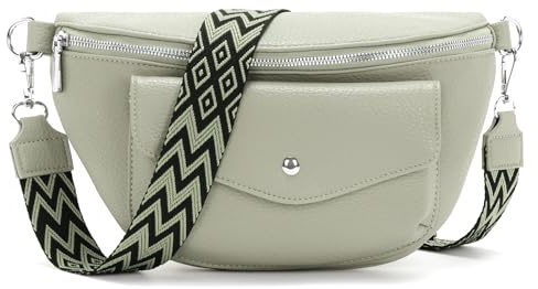 Atgbiem Marsupio Donna PU Pelle Verde Elegante Borsa Tracolla Piccola a Mezzaluna - Regalo Compleanno Originale 2025
