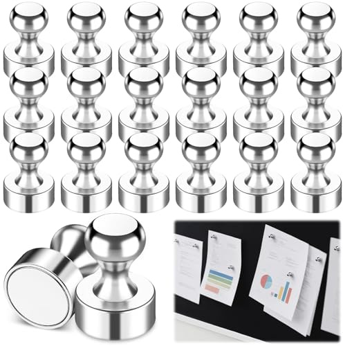 XTUDOU® 24 stycken magneter starka, små tavlor, 12 x 16 mm magneter för whiteboard för anslagstavla, whiteboard, magnettavla, kontorsrum, skola