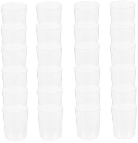 Garneck 30pcs 100ml Food-grade Plastic Lab Measuring Cups Thickened Beakers Graduated for Scientific Sampling and Classroom Use