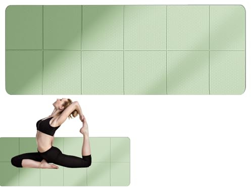 Faltbare Trainingsmatte, faltbare Yogamatte – leichtes Fitnessstudio | für Barfußübungen für Herren, Heimtraining, Fitness, Fitnessstudio, Yoga, 72 x 24 x