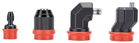 SIXRUN Adaptador de Mandril de Taladro Eléctrico Portabrocas de Acero Al Carbono y Plástico Vástago Hexagonal de 6,35 Mm Cabeza de Trinquete de 10 Mm para Taladros Inalámbricos con Cable Reparación de
