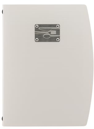 Securit Rio support pour menu Format A4 Avec 1 Pochette double – Blanc