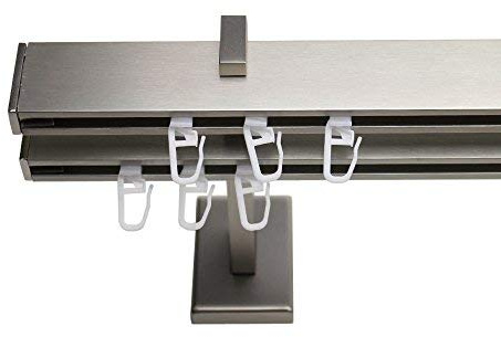 Stylelex Tetra Edelstahl-Optik 2-läufig - Träger 13,5cm - Rechteckig - 140cm - Kappe