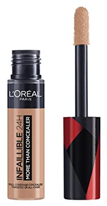 L'Oréal Paris Correttore Liquido Infaillible 24h More Than Concealer, Coprenza Elevata a Lunga Tenuta, Tonalità: 328 Biscuit
