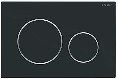 Geberit Sigma 20 Drückerplatte Matt Schwarz/Chrom/Matt Schwarz für UP720, UP320, UP300 und UP700
