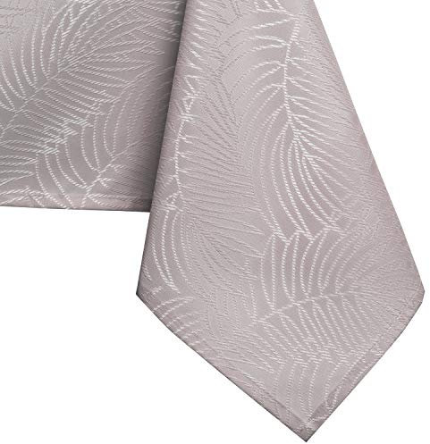 AmeliaHome Tischdecke 120x220 cm Tischtuch Tafeldecke Fleckschutz Lotuseffekt Abwaschbar Wasserabweisend Ornament Gaia puderrosa