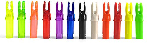 SHARROW 100 Stücke Bogenschießen Pfeilnocken Einfügen Nock Pin Für ID 6,2 mm Pfeilwelle, Kunststoff insatz Pfeil Nocken Arrow Nocks Pfeil End Zubehör (Rot)