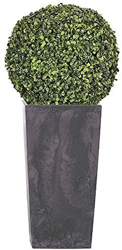 35 L Prosperplast Urbi Set Vasi in Plastica Effetto Quadrato CON Serbatoio colore Antracite, 55 (altezza) x 29,5 (larghezza) x 29,5 (profondità) cm +
