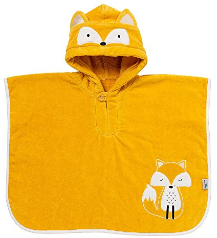 schlummersack kuschelig weicher Badeponcho mit Kapuze, Poncho für den Strand - Waldtiere - für Jungen und Mädchen von 1-3 Jahre