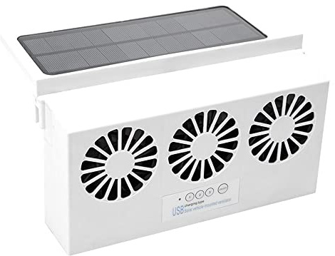 Riloer Solar Power Car Exhaust Fan, Car Solar Powered Window Exhaust Fan, Car Exhaust Fan With Three Air Outlet