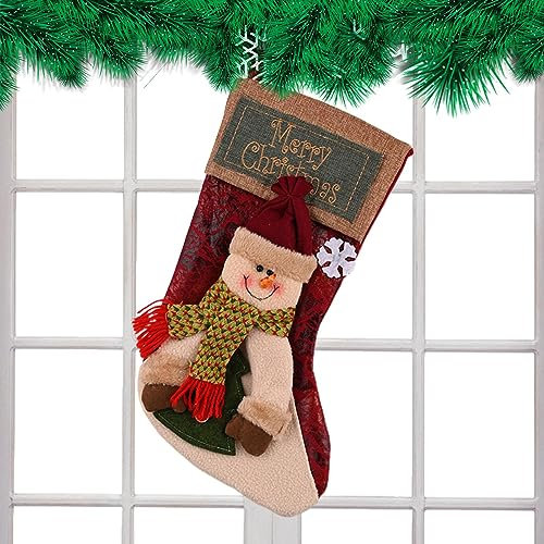 JPSDOWS Strümpfe Weihnachten - Strümpfe Geschenktüte Filz Kaminbehang Strümpfe | Weihnachtsmann- -Elch-Filz, Weihnachtsthema, Geschenktasche, Weihnachtsdekoration für den Familienurlaub
