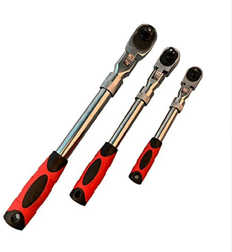 Chiavi inglesi, Strumenti idraulici, Chiave inglese, Chiave a cricchetto telescopica da 72 denti Rilascio rapido automatico Veloce 1/4 1/2 3/8 Può regolare a 90 gradi Chiave con impugnatura a cricchet