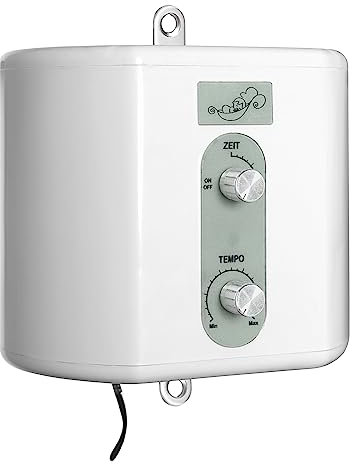 SCHMUSEWOLKE Federwiegen Motor - für Baby Federwiegen - ab Geburt bis 15 kg - weiß - mit Tempo- und Timerfunktion