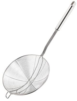 Milisten Wire Strainer Skimmer Colander Strainer Ladle Metal Fine Mesh Pasta Kitchenware Scoop Fry Cooking Kitchen Slotted Spoon Noodle Filter Spoon