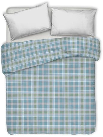 PENSIERI DELICATI Telo Copriletto Matrimoniale 260 x 280 cm, Telo Singolo 100% Cotone Pique, Ideale Come Telo Arredo, Coperta Salva Letto 2 Piazze, Fantasia Ben Verde, 100% Made in Italy