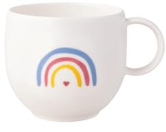 Villeroy & Boch – With Love Tazza con manico Be Happy, porcellana Premium, regalo, tazza da caffè, mug, tazza per caffè e tè, lavabile in lavastoviglie e utilizzabile nel microonde