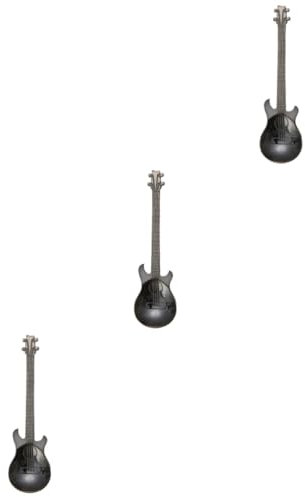 Cabilock 3 Stk Rührlöffel Espresso Gitarren-kaffeelöffel Breilöffel Zuckerlöffel Musikalischer Mokkalöffel Löffel in Gitarrenform Gitarren-teelöffel Goldene Mokkalöffel Suppenlöffel