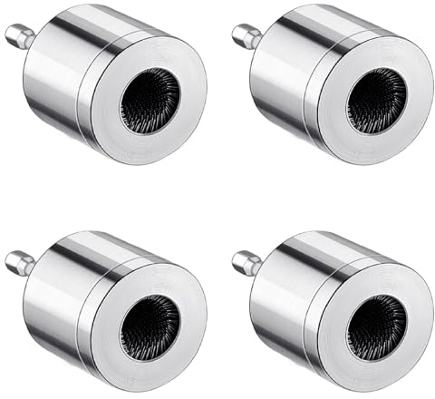 4Uds Limpiador de Tuberías de Cobre y Metal, 22mm Cepillo de Limpieza de Tubos para Taladro, Cerdas de Acero Finas, para Preparar Antes de Soldar, para Fontaneros Profesionales y uso Industrial
