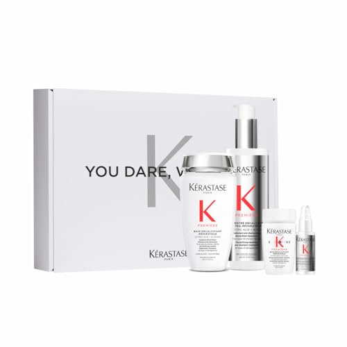 Kérastase Set mit Pre-Shampoo & Shampoo, Concentré Décalcifiant Ultra-Réparateur Hair Treatment (plus gratis 45 ml Reisegröße) und Bain Décalcifiant Réparateur Shampoo (plus gratis 45 ml Reisegröße)