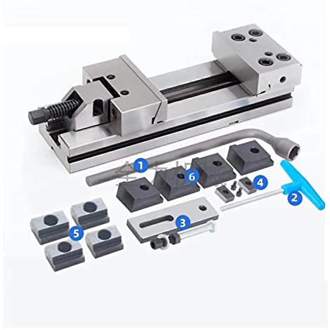 Tornillo de banco plano Manual de alta precisión GT125 / 5 pulgadas for fresadora CNC con eficiencia