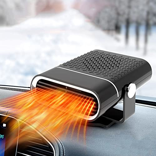 2 En 1 Calefacción/refrigeración Parabrisas, 150W Portátil Coche Calentador, Descongelador Con Encendedor De Cigarrillos(Negro,12V)