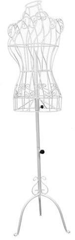 Colcolo Torso Oberkörper weibliche Schaufensterpuppe mit Stativ Basis Unterstützung Schneiderpuppe für Schneiderinnen Shop Display Schmuck Kleidung, Weiß