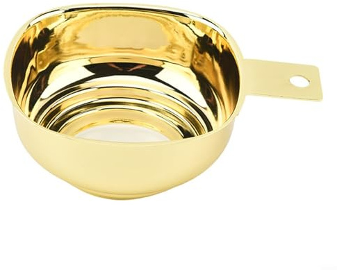 Embudo cuadrado reutilizable diseñado para verter fácilmente en tarros y recipientes hecho de metal apto para alimentos (dorado)
