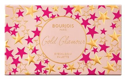 Bourjois, Volume Glamour Soirs de Paris, 01 Gold Glamour, Palette Ombretti, Shades dai Toni Beige, Dorati e Nero Scuro, Modulabile, Texture da Crema a Polvere, Tenuta Fino a 15 Ore