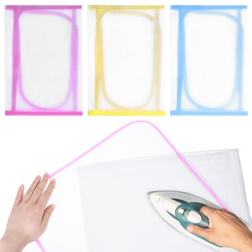 InnoHHustle 3 Pcs Pressing Cloth for Ironing Ironing Scorch Mesh Cloth Protective Heat Resistant Mesh Cloth Press Cloth Cloth Scorch-Saving Ironing Protector Insulation Pad Ironing Board Cover Pad