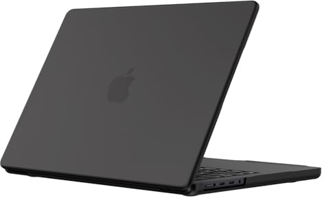 EooCoo für MacBook Pro 14 Zoll Hülle M5 M4 M3 M2 M1 2026-2021 Matte Schwarz | Seidenmatte Oberfläche, Dünne Hartschale Schutzhülle Kompatibel mit MacBook 14Pro/Max, Snap-on Cover, Einfach Anzubringen