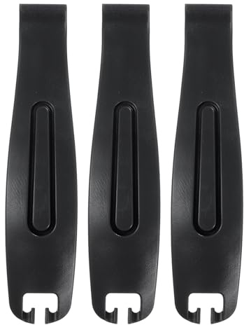 sourcing map 3pcs Bicycle Tire Levers Ultra-Strong & Lightweight POM Tire Removal Tool Non-Slip Grip for Road Mountain Gravel Bikes, Black