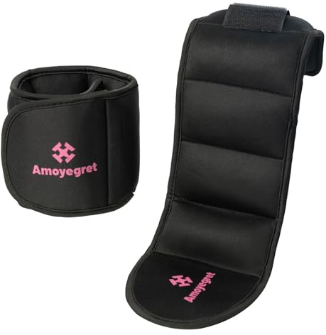Ankle Weights, Wrist & Leg Weights for Women Men – Weighted Wristbands & Foot Weight | Comfortable Fixed Weight Set (10 lbs Pair), Soft Breathable Fabric, Ideal for Walking, Workout-black