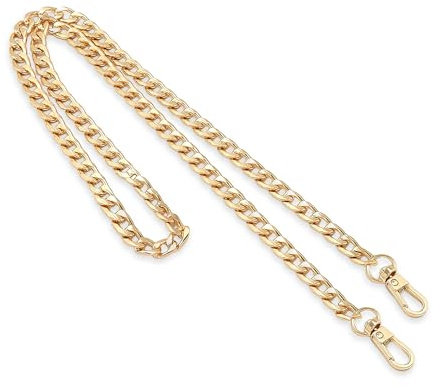 KIRVOS Goldene Taschenkette - Kette Gold für Tasche, Stabiler Taschenhenkel, Compatible mit Allen Standardtaschen (Handtasche, Umhängetasche, Rucksack)