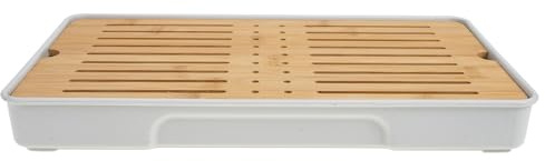 Milisten Vassoio Porta Set da tè Rettangolare in bambù Stile Giapponese, Pratico e Facile da Pulire, per Intrattenimento e Decorazione della Casa