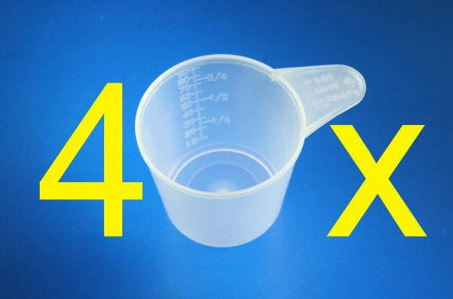 4 x MAAJ® MESSBECHER FÜR WASCHMITTEL WASCHPULVERMESSBECHER MINI MADE IN EU