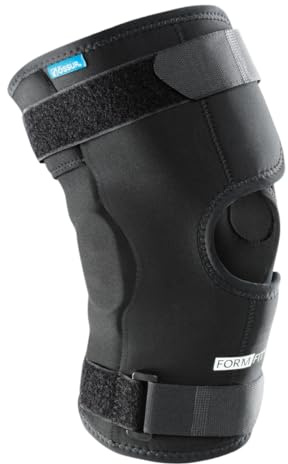 Össur Formfit Rodillera con bisagras, soporte ajustable para ACL, PCL, MCL y LCL con bisagras dobles, compresión y rótula abierta para desgarros de menisco, esguinces, artritis, deportes y