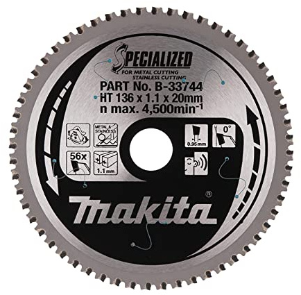 Makita B-33744 Specialized Blade for Metal and Stainless Cutting 136x20x56T