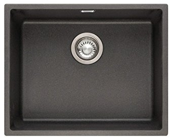 Franke Sirius SID110-50CB 1.0 Bowl Tectonite Undermount Black Kitchen Sink