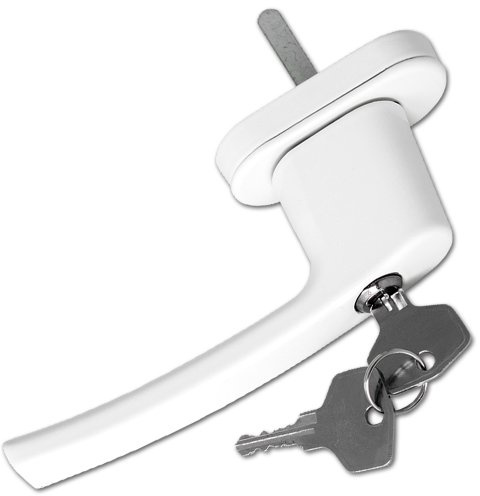 TecTake Lockable window handles fittings with lock and keys white -different quantities of units- (10)