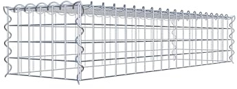 GABIONA Cesta para piedra (rectangular, malla de 5 x 5 cm, profundidad de 30 cm, cesta de cultivo tipo 3, cierre de espiral, galvanizada (100 x 20 x 30 cm)