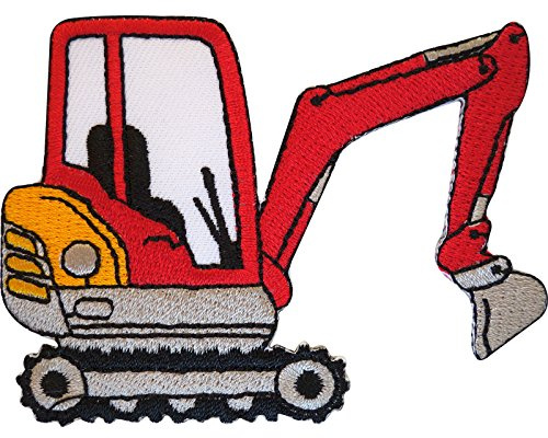 Bestickter Bagger-Aufnäher, zum Aufbügeln oder Aufnähen, für Jungen-Kleidung