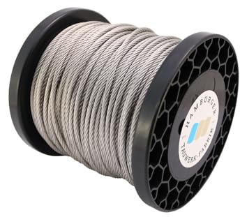 250 Meter - 4,0mm Edelstahldrahtseil 7x19 V4A Inox rostfrei Drahtseil Stahlseil Geländerseil