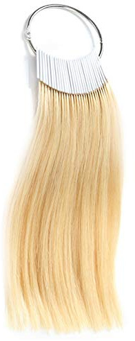 RINBOOOL Hair Swatches for Testing Color, Light Blonde 613 Tone Level 9, Real Natural Remy Human Hair, 30 Strands per Pack, 8 Inches