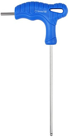 Andux Zone Innensechskantschlüssel Sattelschlüssel Blau T-Griff CR-V mit Kugelkopf NLJBS-06 (3mm)